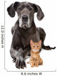 Great Dane and Orange Cat Wall Decal
