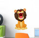 Cartoon Happy Lion Roaring Wall Decal
