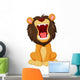 Cartoon Happy Lion Roaring Wall Decal