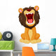 Cartoon Happy Lion Roaring Wall Decal