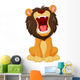 Cartoon Happy Lion Roaring Wall Decal
