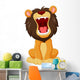 Cartoon Happy Lion Roaring Wall Decal