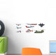 Different Kind Fighting Jet Wall Decal Sticker Set