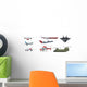 Different Kind Fighting Jet Wall Decal Sticker Set