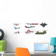 Different Kind Fighting Jet Wall Decal Sticker Set