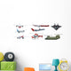 Different Kind Fighting Jet Wall Decal Sticker Set