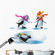 Christmas Penguins Playing Wall Stickers Wall Decal