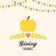 Thanksgiving Design with Buntings Wall Decal