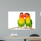 Pair Lovebirds Agapornis-fischeri White Wall Decal