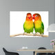 Pair Lovebirds Agapornis-fischeri White Wall Decal