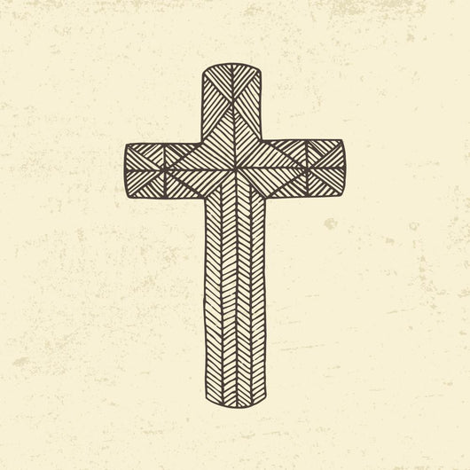 Hand Drawn Cross Wall Decal