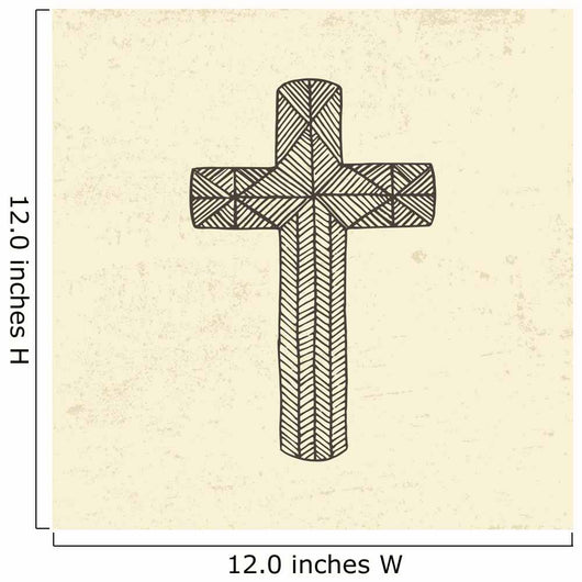 Hand Drawn Cross Wall Decal