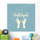 Hallelujah and Raised Hands Wall Decal