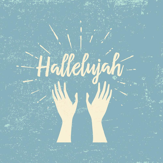 Hallelujah and Raised Hands Wall Decal