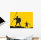 David and Goliath Silhouette Wall Decal