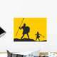 David and Goliath Silhouette Wall Decal