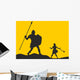David and Goliath Silhouette Wall Decal