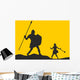 David and Goliath Silhouette Wall Decal