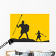 David and Goliath Silhouette Wall Decal