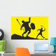 David Slaying Goliath Silhouette Wall Decal