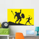 David Slaying Goliath Silhouette Wall Decal