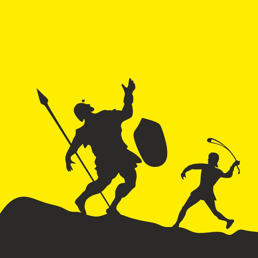 David Slaying Goliath Silhouette Wall Decal