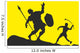 David Slaying Goliath Silhouette Wall Decal