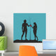 Adam and Eve Silhouette Wall Decal