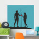 Adam and Eve Silhouette Wall Decal