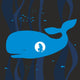 Jonah Whale Silhouette Hand Wall Decal