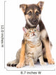 Crossbreed and Small Tabby Wall Decal