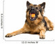 German Shepherd Chewing Orange Wall Decal