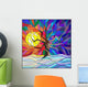 Winter Landscape Stained Glass Wall Decal