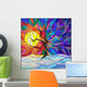 Winter Landscape Stained Glass Wall Decal