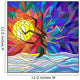 Winter Landscape Stained Glass Wall Decal