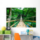 Bamboo Pedestrian Suspension Bridge Wall Decal
