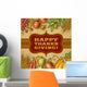 Vintage Happy Thanksgiving Card Wall Decal