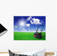 Lawn Mower Green Field Wall Decal