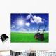Lawn Mower Green Field Wall Decal