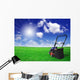 Lawn Mower Green Field Wall Decal
