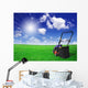 Lawn Mower Green Field Wall Decal