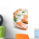 Cooked Salmon Fillets with Wall Decal