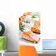 Cooked Salmon Fillets with Wall Decal