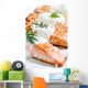 Cooked Salmon Fillets with Wall Decal