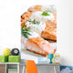 Cooked Salmon Fillets with Wall Decal
