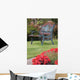 Garden Bench with Flowers Wall Decal