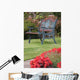 Garden Bench with Flowers Wall Decal