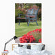 Garden Bench with Flowers Wall Decal