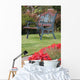 Garden Bench with Flowers Wall Decal