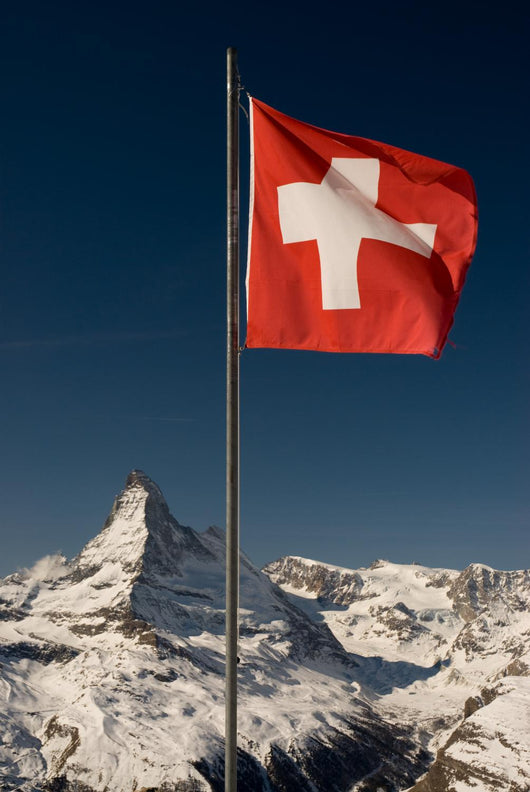 Swiss Flag and Matterhorn Wall Decal